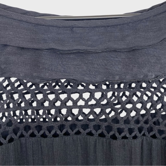 Etoile Isabel Marant Black Lace Voile Cassy Dress Size 38 - Picture 5 of 8